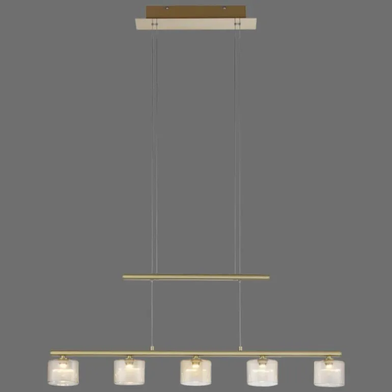Suspension Paul Neuhaus HYDRA LED Laiton, 5 lumières