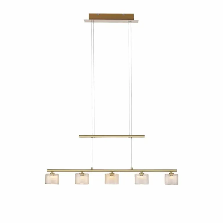 Suspension Paul Neuhaus HYDRA LED Laiton, 5 lumières