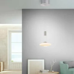 Suspension Paul Neuhaus LAUTADA LED Acier brossé, 1 lumière