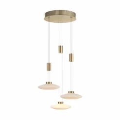 Suspension Paul Neuhaus LAUTADA LED Laiton, 3 lumières