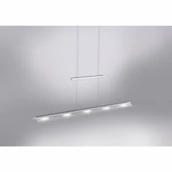 Suspension Paul Neuhaus NELE LED Acier inoxydable, 5 lumières