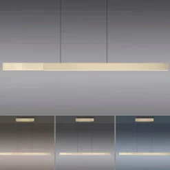 Suspension Paul Neuhaus PURE-MOTO-RISE LED Or, 3 lumières, Télécommandes