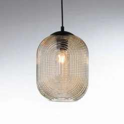 Suspension Paul Neuhaus SHITAKE Noir, 3 lumières