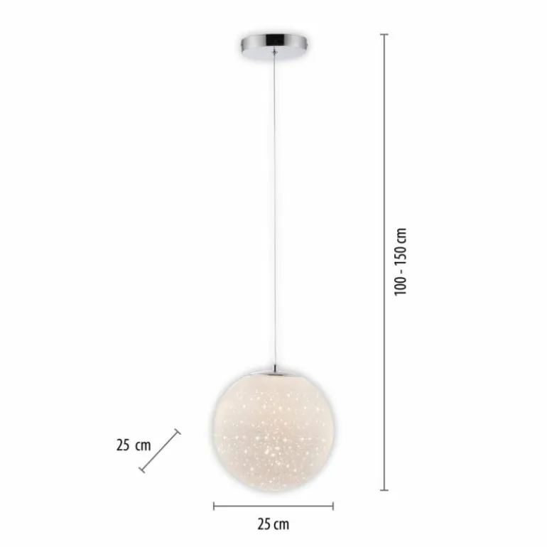 Suspension Paul-Neuhaus BOLO LED Argenté, 1 lumière