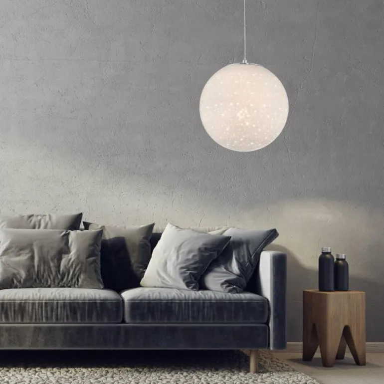 Suspension Paul-Neuhaus BOLO LED Argenté, 1 lumière