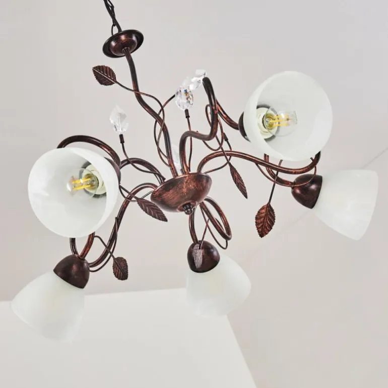 Suspension Peccia Rouille, 5 lumières