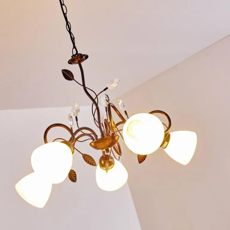Suspension Peccia Rouille, 5 lumières