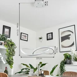 Suspension Pitasch LED Blanc, 1 lumière