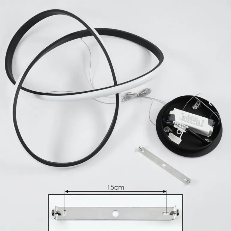 Suspension Pitasch LED Noir, 1 lumière