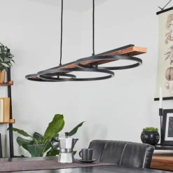 Suspension Pompu LED Brun, Noir, 3 lumières