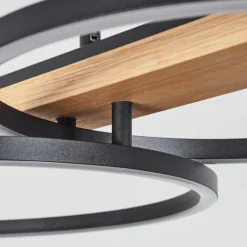 Suspension Pompu LED Écru, Noir, 3 lumières
