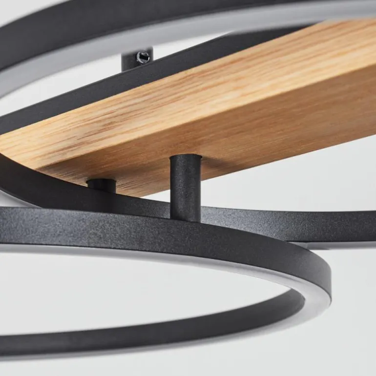Suspension Pompu LED Écru, Noir, 3 lumières