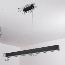 Suspension Poroporo LED Noir, 1 lumière
