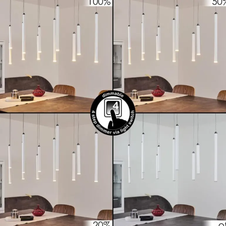 Suspension Porquera LED Blanc, 11 lumières