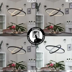 Suspension Preci LED Noir, 1 lumière