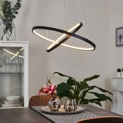Suspension Preci LED Noir, 1 lumière