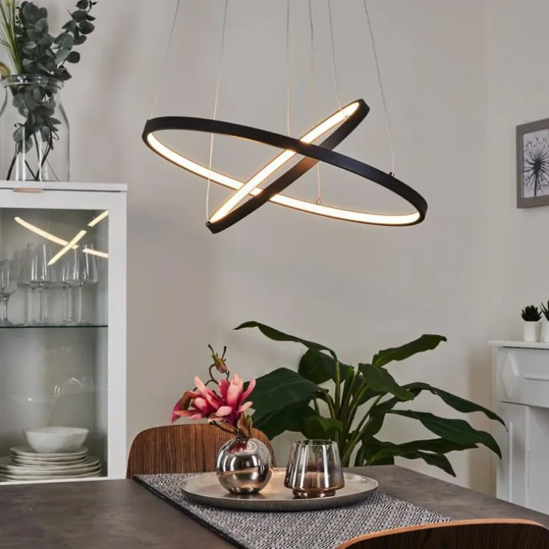 Suspension Preci LED Noir, 1 lumière