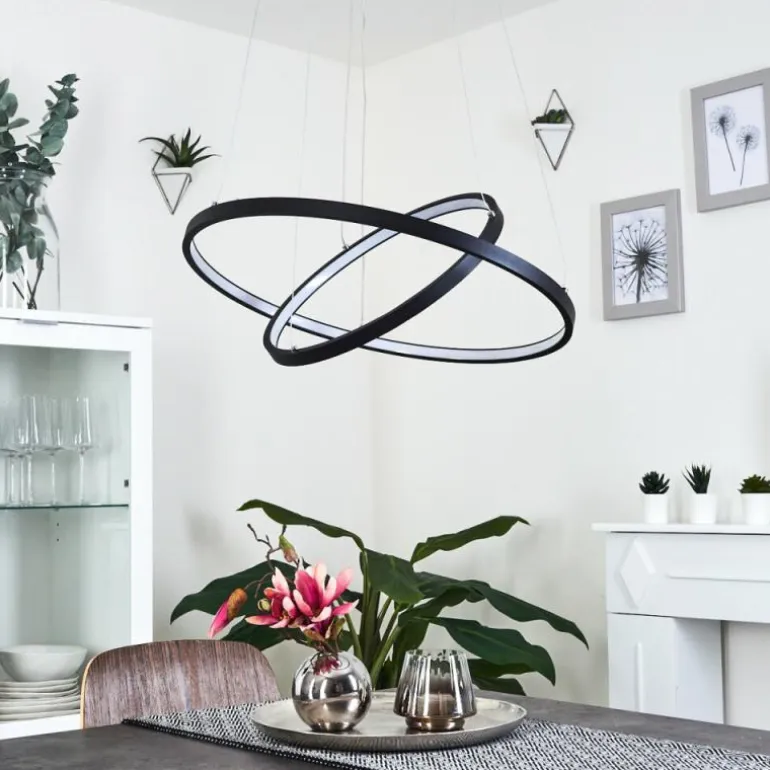 Suspension Preci LED Noir, 1 lumière