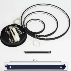 Suspension Preci LED Noir, 1 lumière