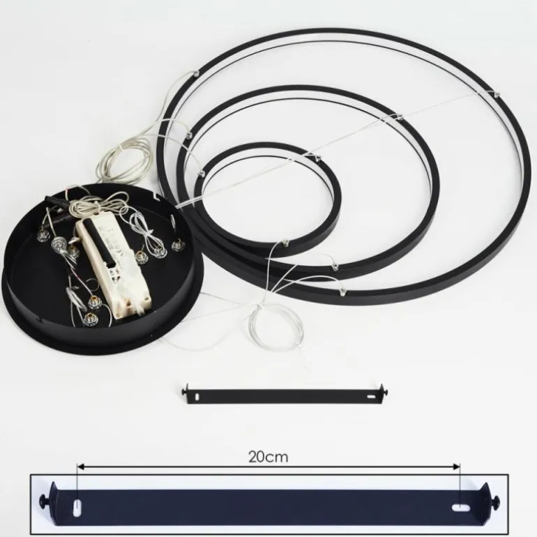 Suspension Preci LED Noir, 1 lumière