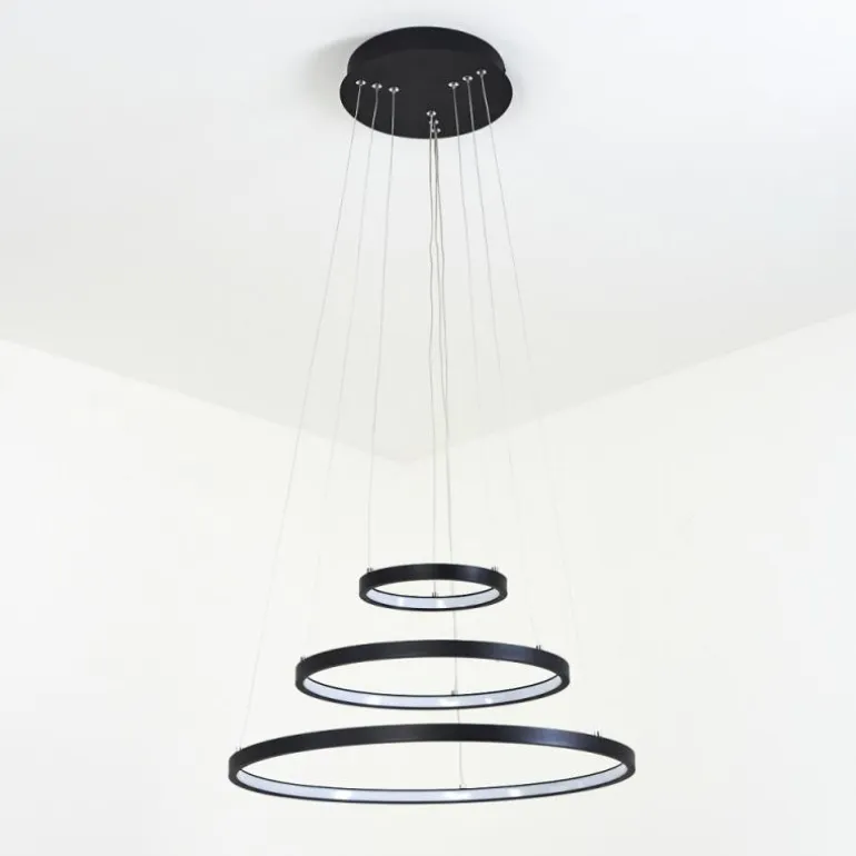 Suspension Preci LED Noir, 1 lumière