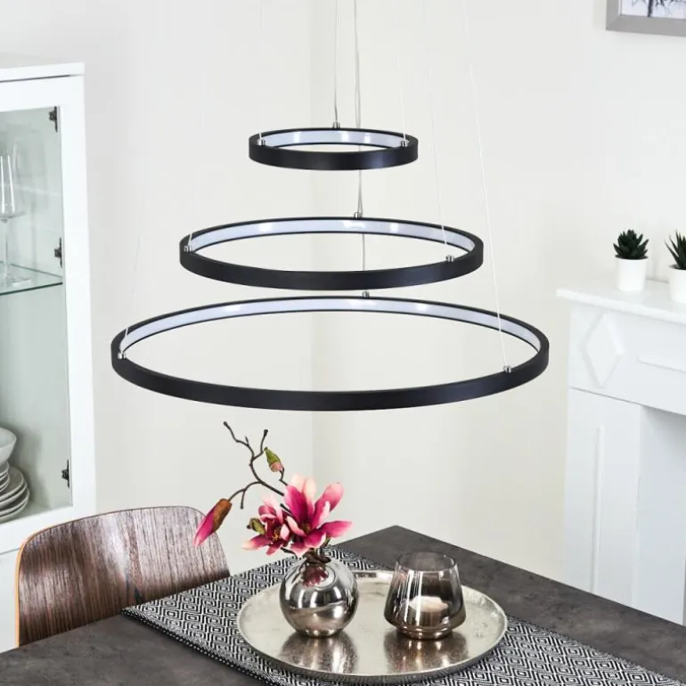 Suspension Preci LED Noir, 1 lumière