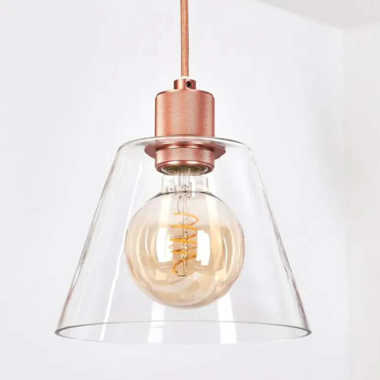 Suspension Puestito Or, Rose, 1 lumière