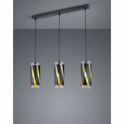 Suspension Reality FARINA Noir, 3 lumières