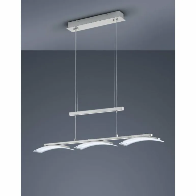 Suspension Reality Ikaria LED Nickel mat, 3 lumières