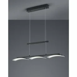 Suspension Reality Ikaria LED Noir, 3 lumières