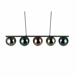 Suspension Reality SHELDON Noir, 5 lumières