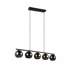 Suspension Reality SHELDON Noir, 5 lumières