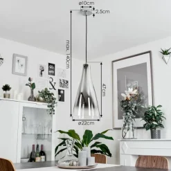 Suspension Rehula Chrome, 1 lumière