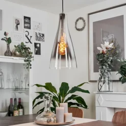 Suspension Rehula Chrome, 1 lumière