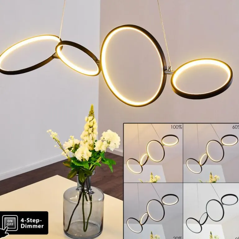 Suspension Rodekro LED Noir, 1 lumière