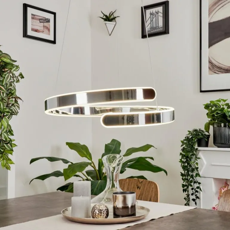 Suspension Rosemond LED Chrome, 1 lumière