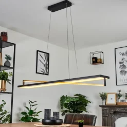Suspension Rung LED Noir, 1 lumière