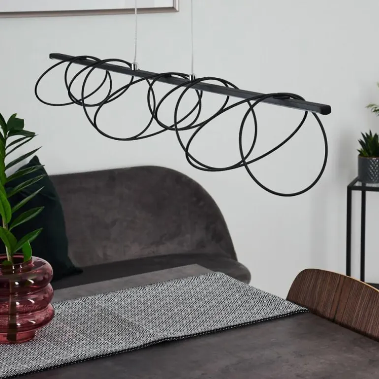 Suspension Saba LED Noir, 1 lumière