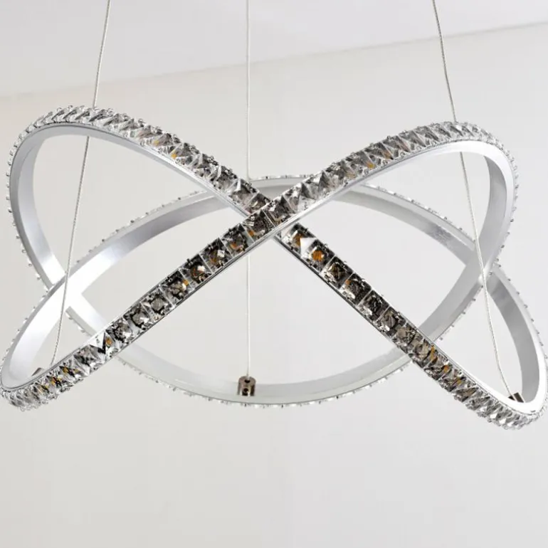 Suspension Saginaw LED Nickel mat, 1 lumière, Télécommandes, Changeur de couleurs