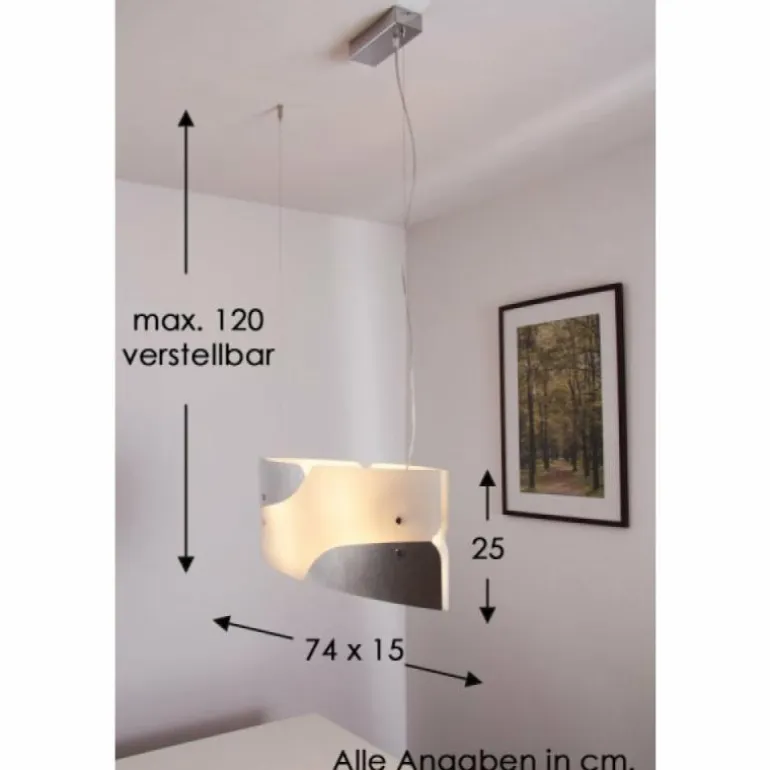 Suspension Sil Lux Chrome, 4 lumières