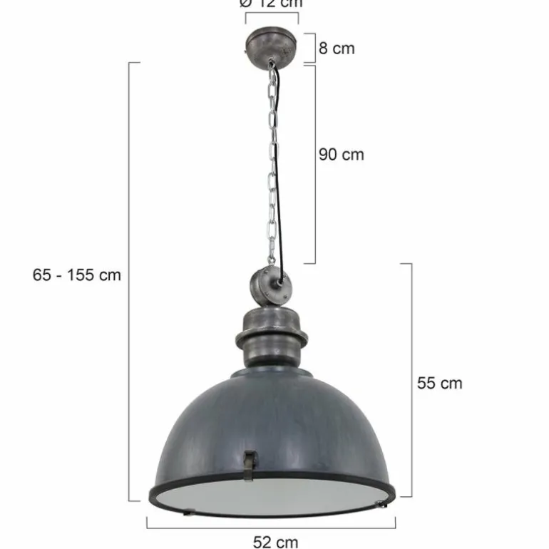 Suspension Steinhauer Bikkel XXL Gris, 1 lumière