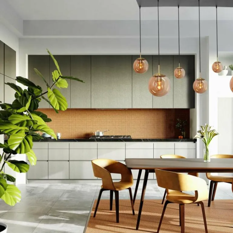 Suspension Steinhauer Bollique Laiton, 6 lumières