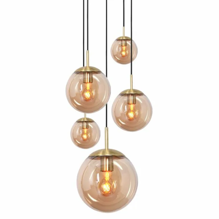 Suspension Steinhauer Bollique Laiton, 5 lumières