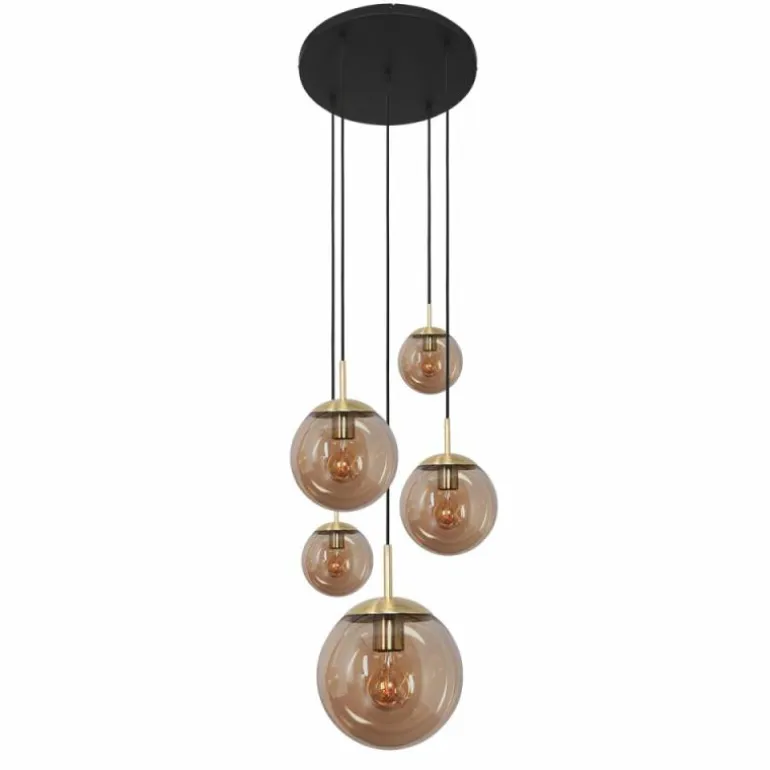 Suspension Steinhauer Bollique Laiton, 5 lumières