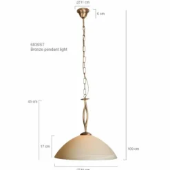 Suspension Steinhauer CAPRI Bronze, 1 lumière