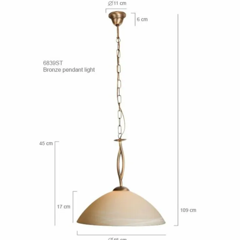 Suspension Steinhauer CAPRI Bronze, 1 lumière