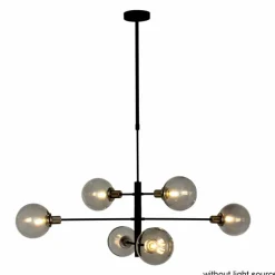 Suspension Steinhauer Constellation Gris, Noir, 6 lumières