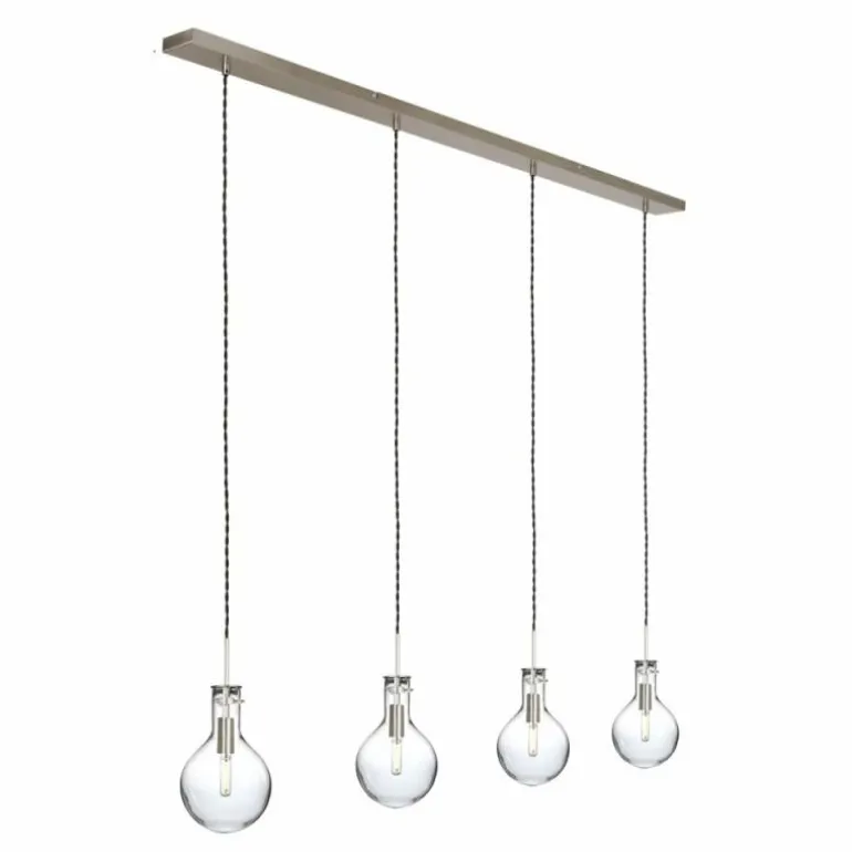 Suspension Steinhauer Elegance Transparent, 4 lumières