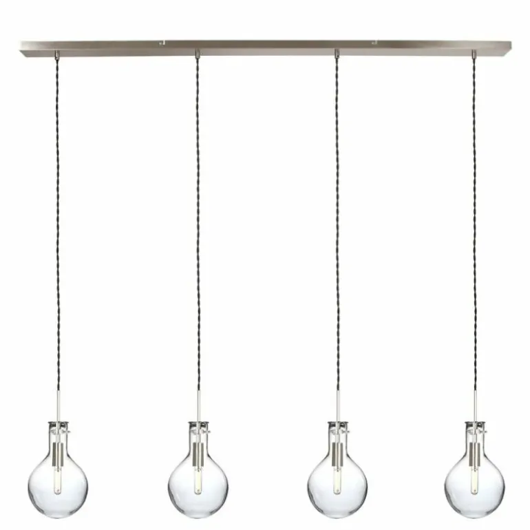 Suspension Steinhauer Elegance Transparent, 4 lumières
