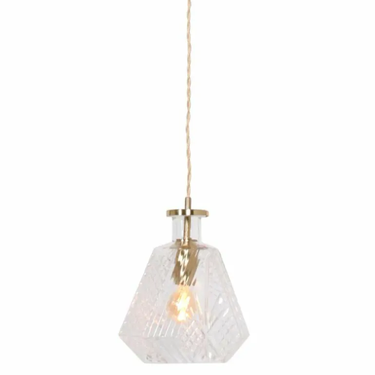 Suspension Steinhauer Grazioglass Laiton, 1 lumière